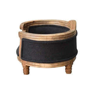Lucidora - Carved Battleship Tweed Pet Bed - Pet Beds