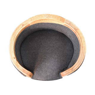 Lucidora - Carved Battleship Tweed Pet Bed - Pet Beds