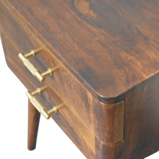 Lucidora - Chestnut T - Bar Nordic Bedside - Bedside Cabinets