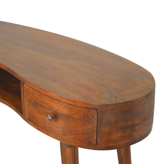 Lucidora - Chestnut Wave Writing Desk - Writing Desks