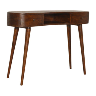 Lucidora - Chestnut Wave Writing Desk - Writing Desks