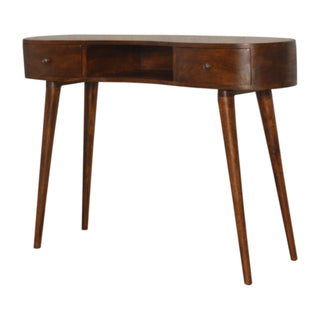 Lucidora - Chestnut Wave Writing Desk - Writing Desks