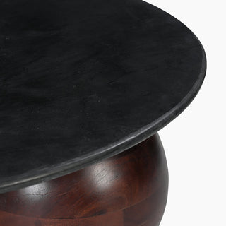 Lucidora - Chloe Black Marble Top Coffee Table - Coffee Tables