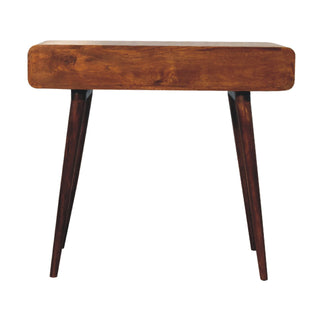 Lucidora - Curved Chestnut Writing Desk - Writing Desks
