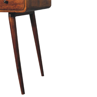 Lucidora - Curved Chestnut Writing Desk - Writing Desks