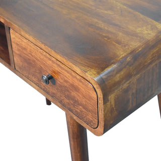 Lucidora - Curved Chestnut Writing Desk - Writing Desks
