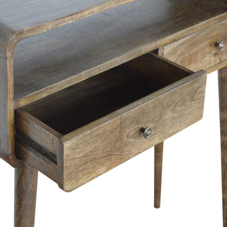 Lucidora - Curved Grey - wash Console Table - Console Tables