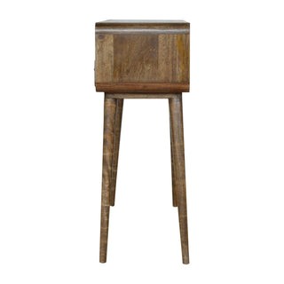 Lucidora - Curved Grey - wash Console Table - Console Tables