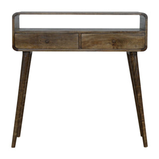 Lucidora - Curved Grey - wash Console Table - Console Tables