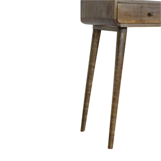 Lucidora - Curved Grey - wash Console Table - Console Tables