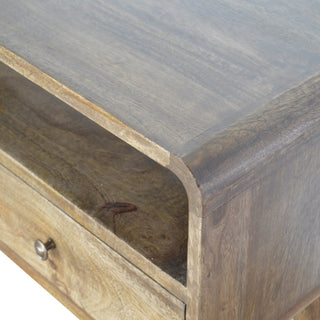 Lucidora - Curved Grey - wash Console Table - Console Tables