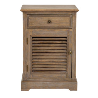 Full front view of the Delphine 1 drawer 1 door chest on a white background.