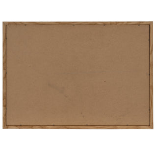 Underside of the rectangular tray showing the oak wood frame and the plain brown hardboard backing.