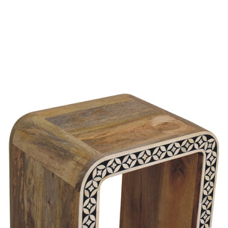 Lucidora - Edessa Bone Inlay End Table - End Tables