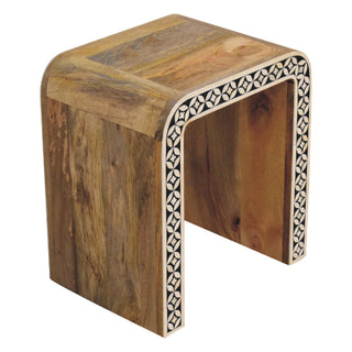 Lucidora - Edessa Bone Inlay End Table - End Tables