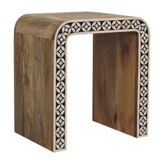 Lucidora - Edessa Bone Inlay End Table - End Tables