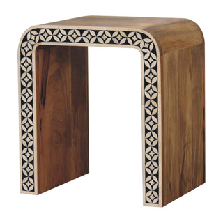 Lucidora - Edessa Bone Inlay End Table - End Tables
