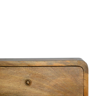 Lucidora - Floating Curve Open Slot Bedside - Bedside Cabinets