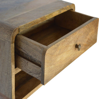 Lucidora - Floating Curve Open Slot Bedside - Bedside Cabinets