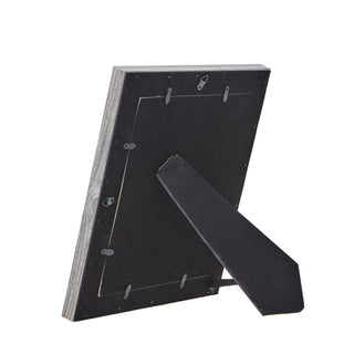 Rear view of the grey frame showing the extended easel stand for tabletop display.