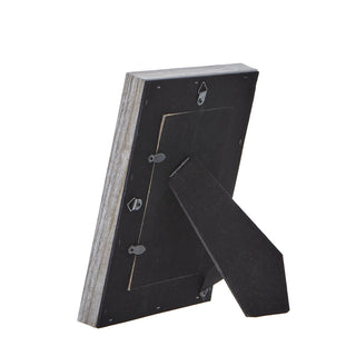 Rear view of the grey frame showing the easel stand and wall hanging hooks.