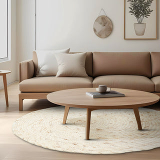 Lucidora - Heta Hand Woven Woollen Dhurrie Rug - 90cm x 90xm - Wool Rugs
