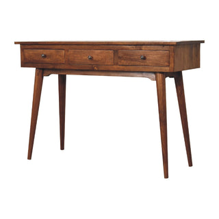 Lucidora - Large 3 Drawer Chestnut Console - Console Tables