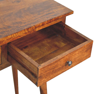 Lucidora - Large 3 Drawer Chestnut Console - Console Tables