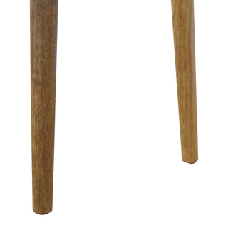 Tapered wooden legs of the console table, highlighting the natural grain and finish.