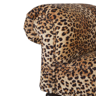 Lucidora - Leopard Print Velvet Bench - Entryway Benches
