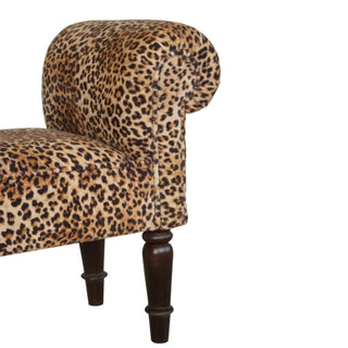 Lucidora - Leopard Print Velvet Bench - Entryway Benches