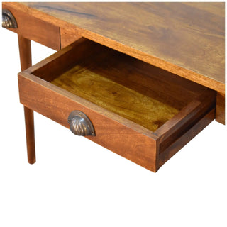 Lucidora - 2 Drawer Chestnut Writing Desk - Writing Desks