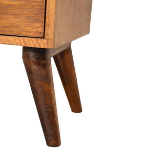 Lucidora - 4 Drawer Multi Chestnut Bedside - Bedside Cabinets