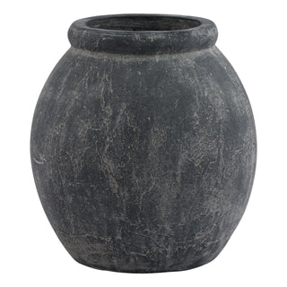 Lucidora - Amalfi Grey Jar Shaped Planter - Planters