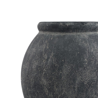 Lucidora - Amalfi Grey Jar Shaped Planter - Planters