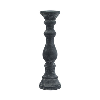 Lucidora - Amalfi Large Grey Column Candle Holder - Candle Holders