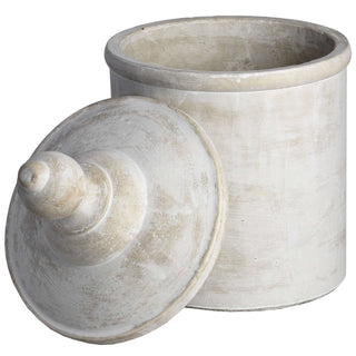 Lucidora - Antique White Canister - Decorative Jars