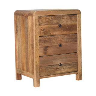 Lucidora - Aspen Oak - ish 3 Drawer Bedside - Bedside Cabinets