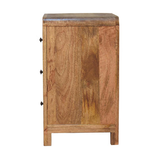 Lucidora - Aspen Oak - ish 3 Drawer Bedside - Bedside Cabinets