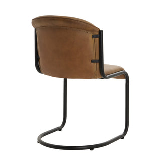 Lucidora - Billy Leather Curved Dining Chair - Dining Room Chairs