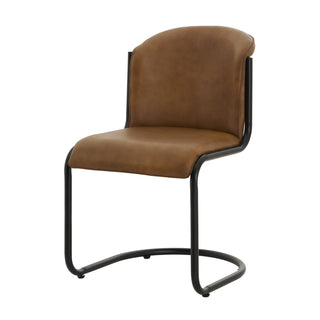 Lucidora - Billy Leather Curved Dining Chair - Dining Room Chairs