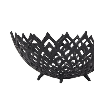Lucidora - Black Cast Lattice Bowl - Decorative Bowls