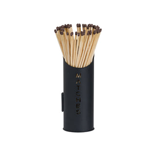 Lucidora - Black Finish Logs And Kindling Buckets & Matchstick Holder - Buckets & Hods