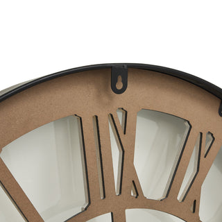 Lucidora - Black Framed Skeleton Clock With White Roman Numerals - Wall Clocks