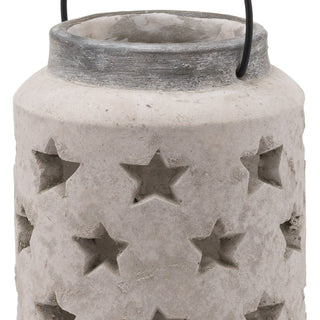 Lucidora - Bloomville Large Stone Star Lantern - Candle Holders