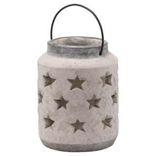 Lucidora - Bloomville Large Stone Star Lantern - Candle Holders
