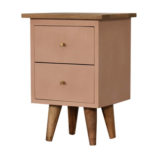 Lucidora - Blush Pink Hand Painted Bedside - Bedside Cabinets