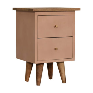 Lucidora - Blush Pink Hand Painted Bedside - Bedside Cabinets