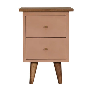 Lucidora - Blush Pink Hand Painted Bedside - Bedside Cabinets
