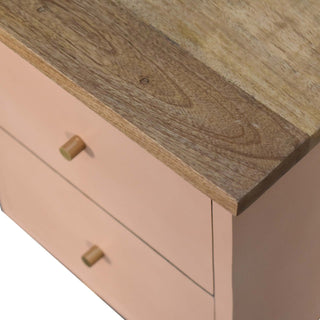 Lucidora - Blush Pink Hand Painted Bedside - Bedside Cabinets